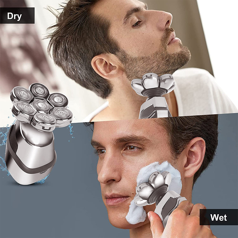 TECTOSH 7D Shaver: Ultimate 5-in-1 Waterproof Grooming Kit for Men