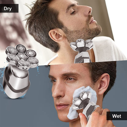 TECTOSH 7D Shaver: Ultimate 5-in-1 Waterproof Grooming Kit for Men