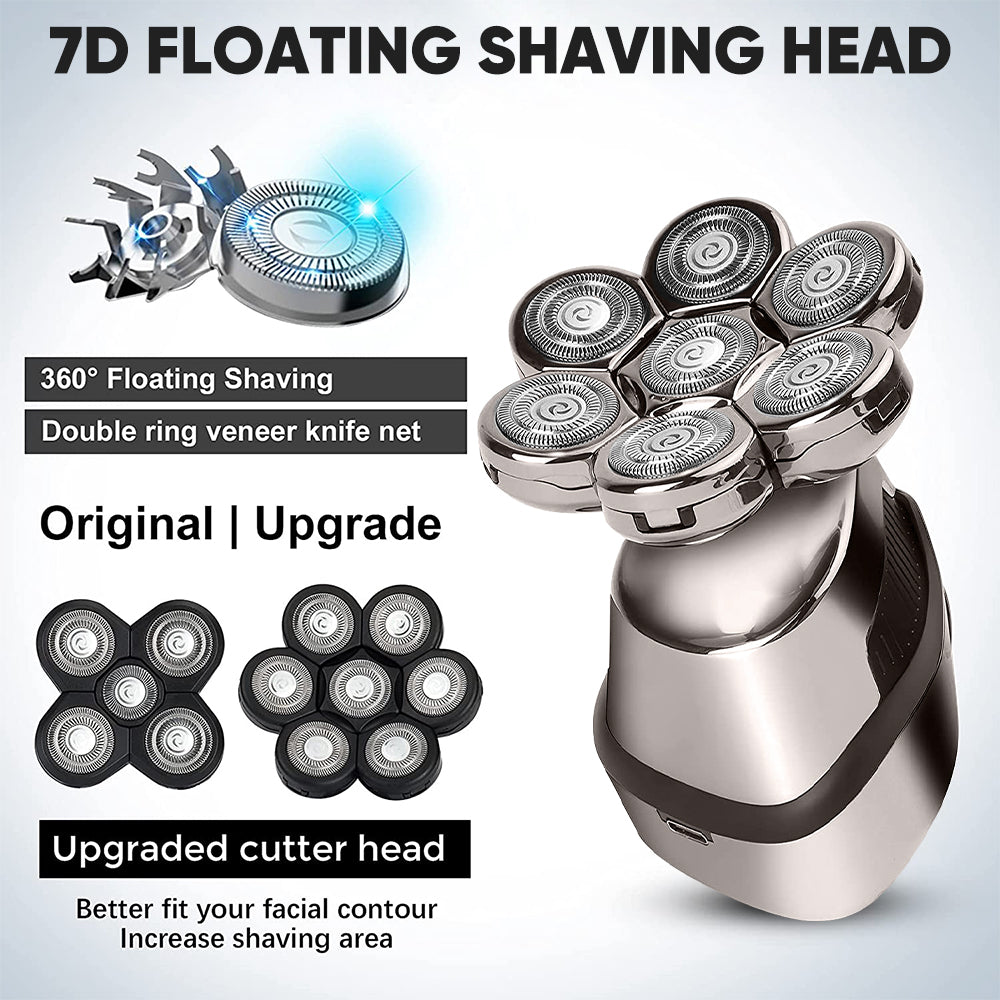 TECTOSH 7D Shaver: Ultimate 5-in-1 Waterproof Grooming Kit for Men